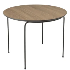 Macabane Table basse ronde couleur mocha, pieds métal noir JULIA Best