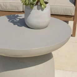 Macabane Table basse ronde effet béton HECTOR Clearance