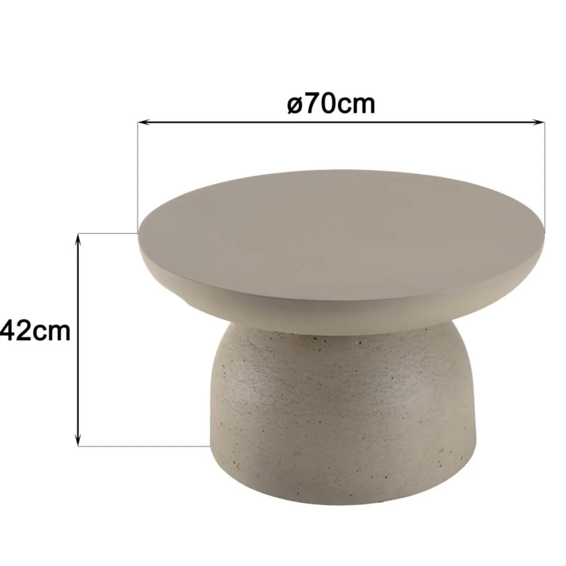 Macabane Table basse ronde effet béton HECTOR Clearance