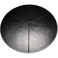 Macabane Table basse ronde en Aluminium JAMES Noir mat Clearance
