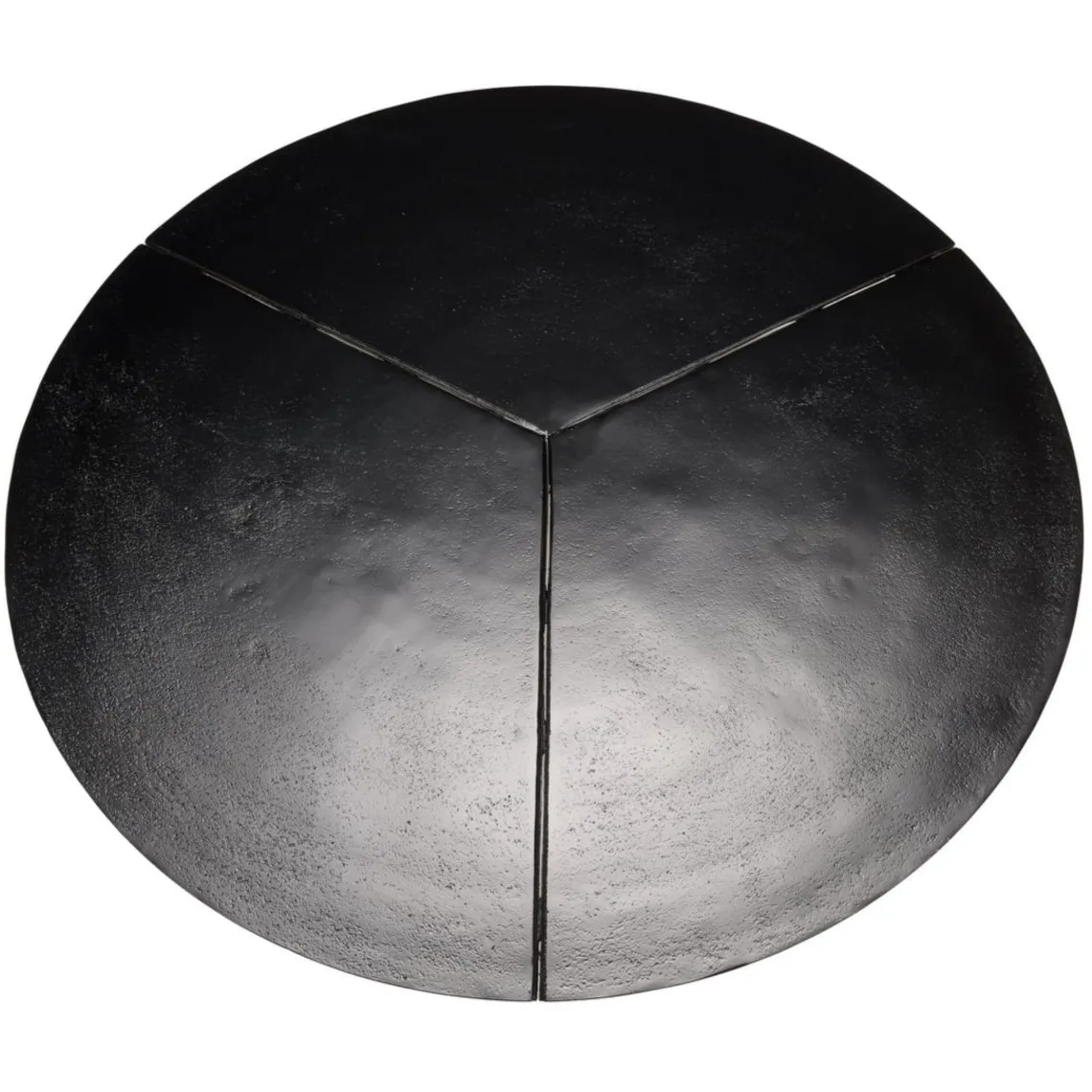 Macabane Table basse ronde en Aluminium JAMES Noir mat Clearance