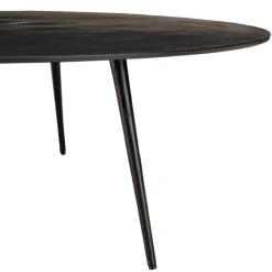 Macabane Table basse ronde en Aluminium JAMES Noir mat Clearance