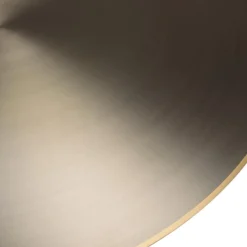 Macabane Table basse ronde en Fer Noir et bordure Dorée JAMES D120 cm Outlet