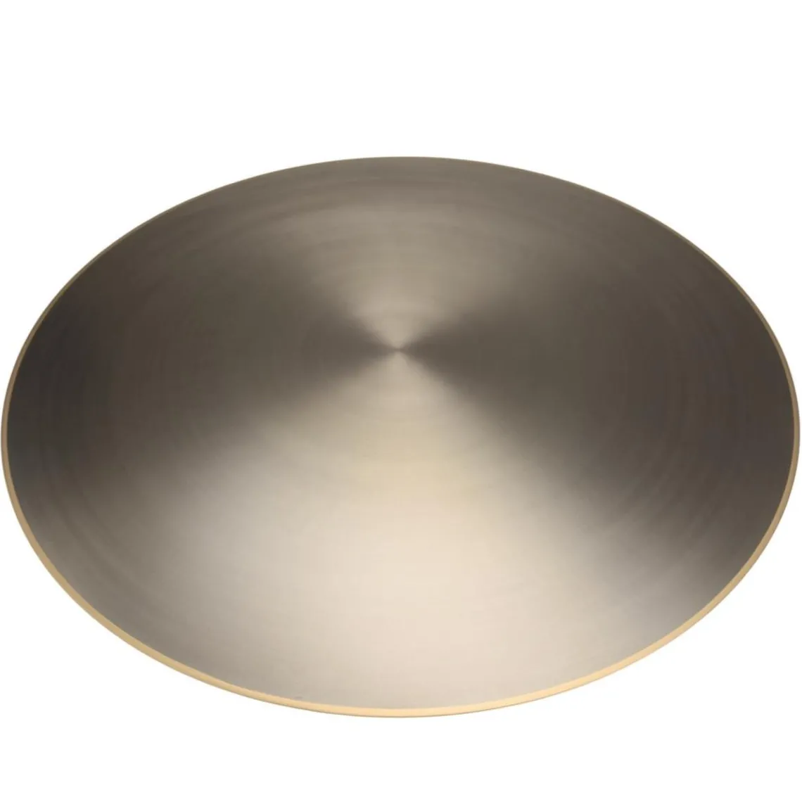 Macabane Table basse ronde en Fer Noir et bordure Dorée JAMES D120 cm Outlet