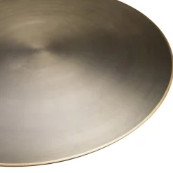 Macabane Table basse ronde en Fer Noir et bordure Dorée JAMES D80 cm Online