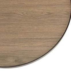 Macabane Table basse ronde mocha pieds asymétriques métal noir JULIA Hot