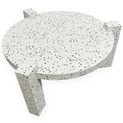 3S. x Home Table basse ronde moderne Titouan Effet Terrazzo Sale