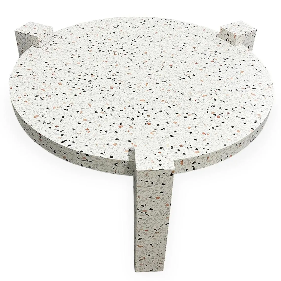 3S. x Home Table basse ronde moderne Titouan Effet Terrazzo Sale