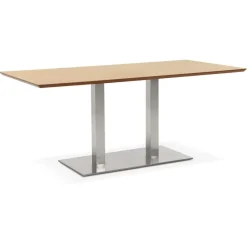 ALTEREGO Table bureau design 'MAMBO' en bois finition naturelle