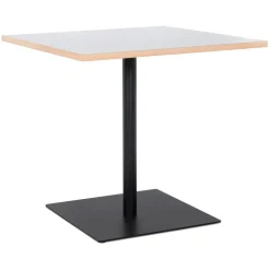 ALTEREGO Table carrée 'FUSION SQUARE' blanche et structure noire Sale