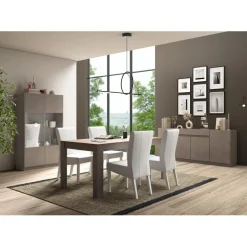 3S. x Home Table 180cm plateau mercure pieds bronzé Hot