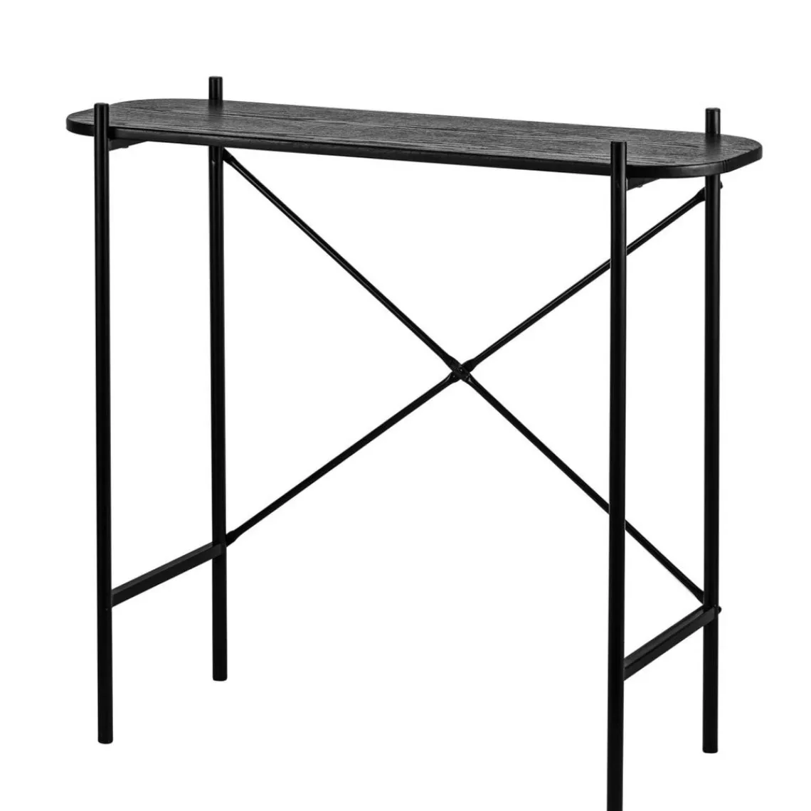 Nordlys Table console design industriel en bois Noir Sale