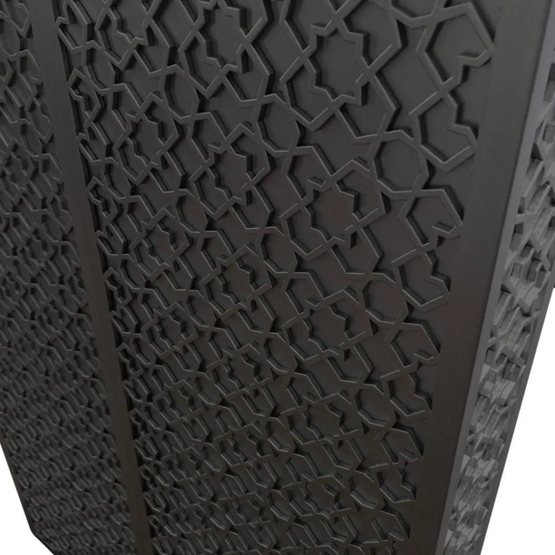 3S. x Home Table console extensible 200cm moulures orientales Nassau Morocco Noir mat Outlet