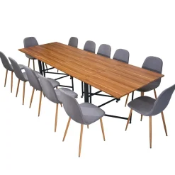 3S. x Home Table console extensible Nefertiti Bois noisette Clearance