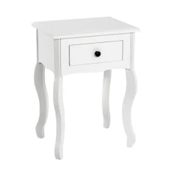 3S. x Home Table d'appoint à motif découpé avec égouttoir en Métal laqué blanc Clearance