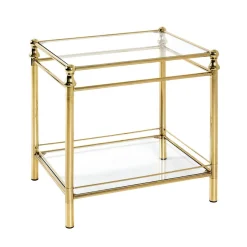 3S. x Home table d'appoint plateaux en verre trempé transparent Best