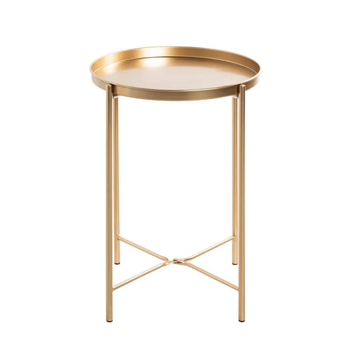 3S. x Home Table d'appoint acier laqué doré et plateau en métal laqué doré Sale