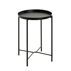 3S. x Home Table d'appoint acier laqué noir Discount