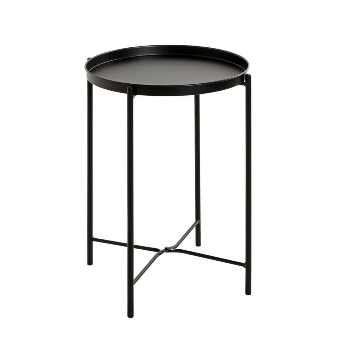 3S. x Home Table d'appoint acier laqué noir Discount