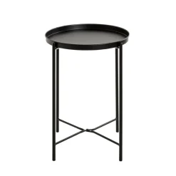 3S. x Home Table d'appoint acier laqué noir Discount