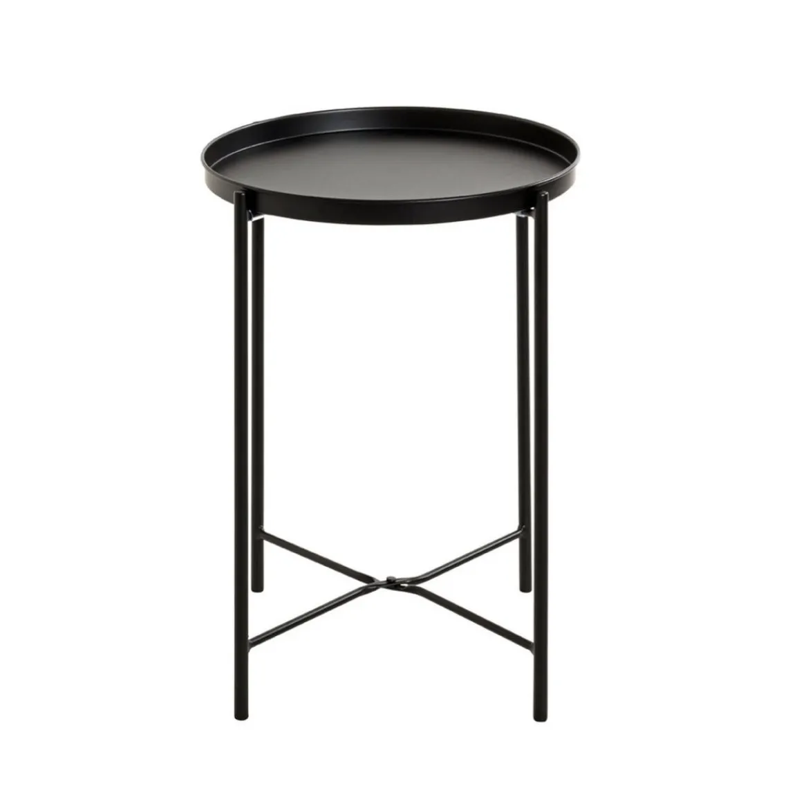3S. x Home Table d'appoint acier laqué noir Discount