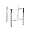 3S. x Home Table d'appoint avec double plateau verre transparent Hot