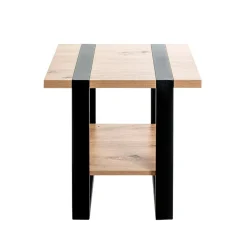 3S. x Home Table d'appoint avec plateaux décor chène Best