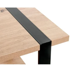 3S. x Home Table d'appoint avec plateaux décor chène Best