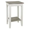 3S. x Home Table d'appoint blanc double plateau en décor pin Online