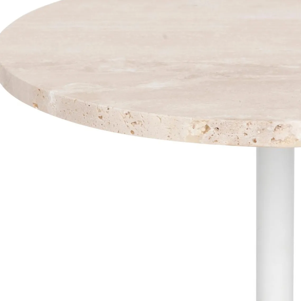 3S. x Home Table d'appoint Celen travertin blanc Clearance