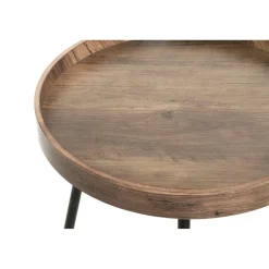 3S. x Home Table d'appoint décor chêne foncé New