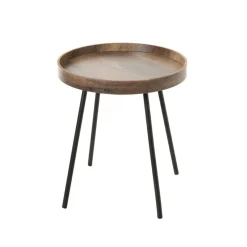 3S. x Home Table d'appoint décor chêne foncé New