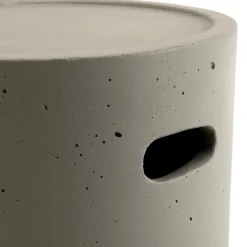 Macabane Table d'appoint de jardin ronde 40x40 cm béton Discount