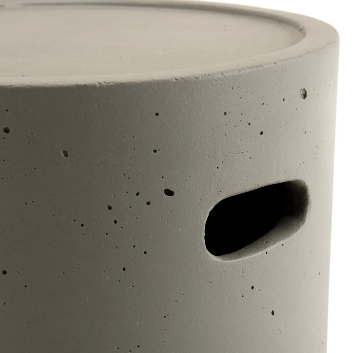 Macabane Table d'appoint de jardin ronde 40x40 cm béton Discount