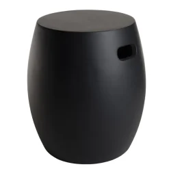 Macabane Table d'appoint de jardin ronde béton 43x43 cm noir New
