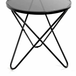 3S. x Home Table d'appoint design café tablette en verre trempé Discount