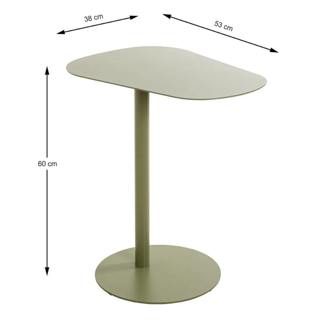 3S. x Home Table d'appoint design en métal vert