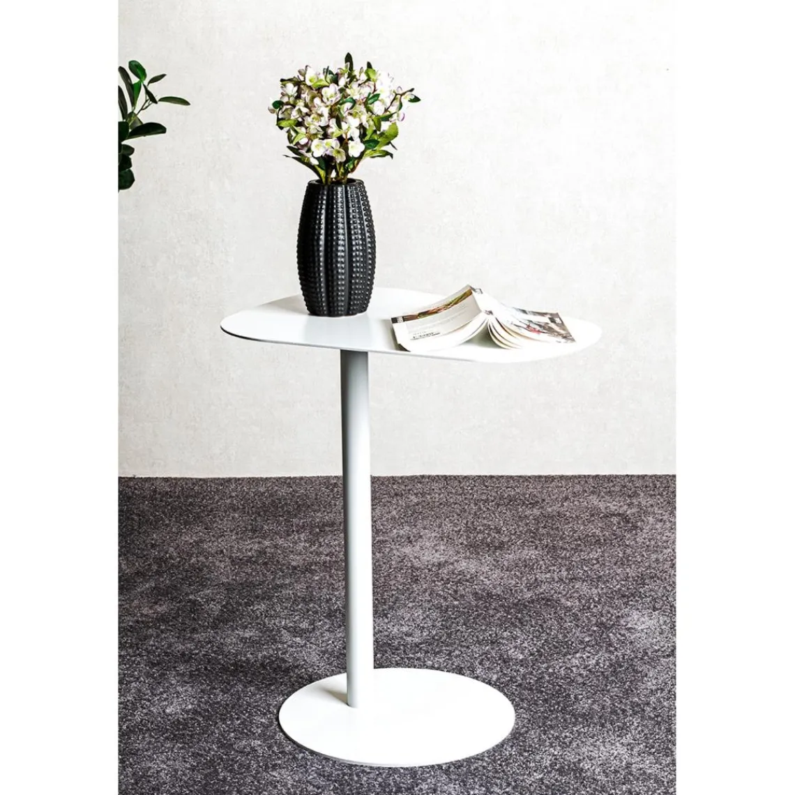 3S. x Home Table d'appoint design en métal blanc Outlet