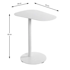 3S. x Home Table d'appoint design en métal blanc Outlet