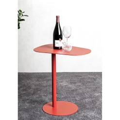 3S. x Home Table d'appoint design en métal rouge Clearance