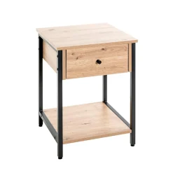 3S. x Home Table d'appoint double niveaux tiroir integré Sale