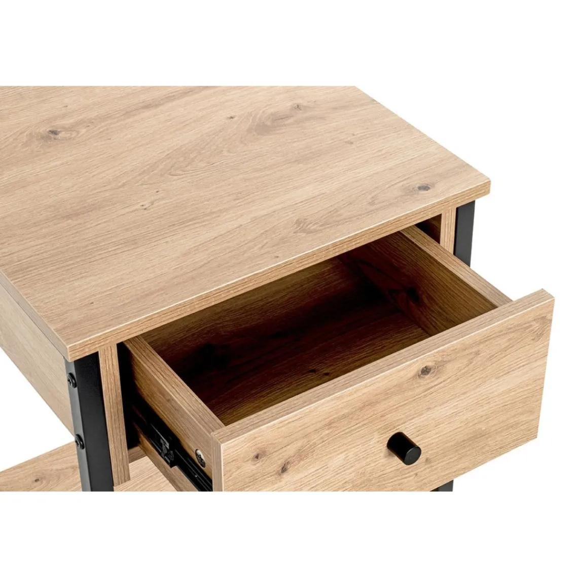 3S. x Home Table d'appoint double niveaux tiroir integré Sale