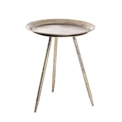 3S. x Home Table d'appoint en Métal laqué Bronze antique