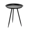 3S. x Home table d'appoint en métal laqué noir grand modèle New