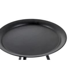 3S. x Home table d'appoint en métal laqué noir grand modèle New