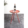 3S. x Home Table d'appoint en métal laqué rouge modèle maxi Outlet