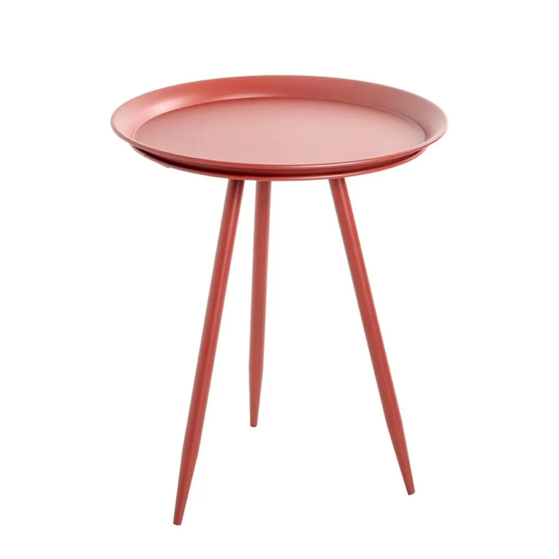 3S. x Home Table d'appoint en métal laqué rouge modèle maxi Outlet