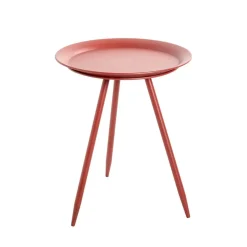 3S. x Home Table d'appoint en métal laqué rouge modèle mini Sale