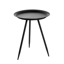 3S. x Home table d'appoint en métal laqué noir petit modèle Hot