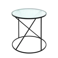 3S. x Home table d'appoint en métal laqué noir Online